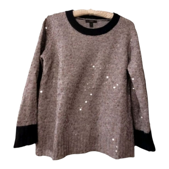 J. Crew Wool Mohair Sequin Sparkle Sweater S Holidays - Picture 1 of 5